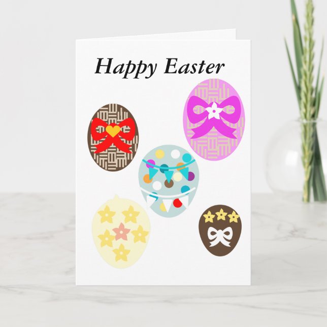 Editable Easter Egg Holiday Card (Front)