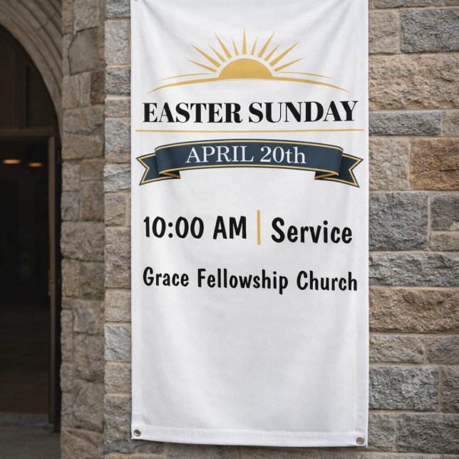 Editable Easter Sunday Church Banner (Creator Uploaded)