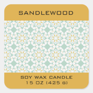 Editable Eastern Design Sandalwood Product Square Sticker