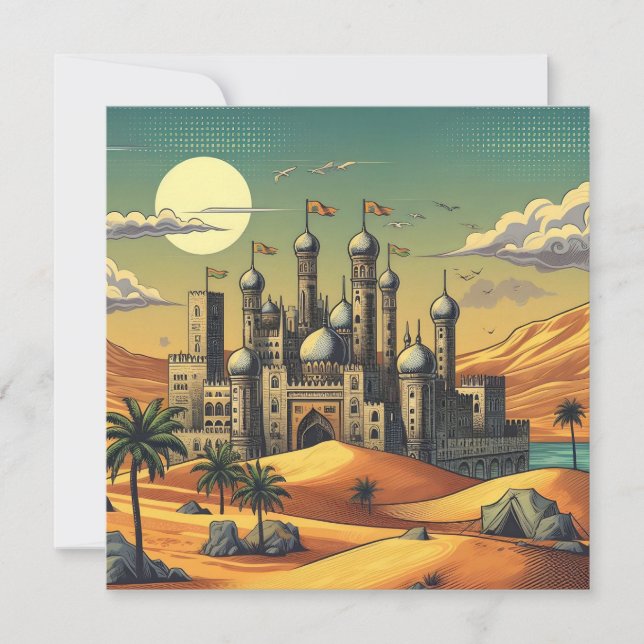 Editable Eid al-Fitr Holiday Card (Front)