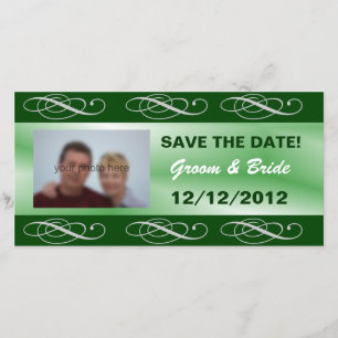Editable elegant green wedding save the date