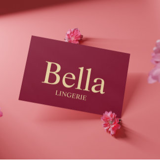 Editable Elegant Lingerie Branding Design Business Card