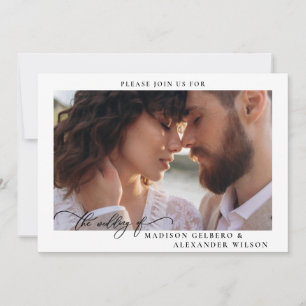 Editable Elegant Photo Wedding Invite for Couples