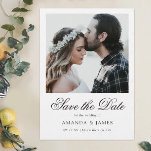 Editable Elegant Wedding Engagement Photo Save The Date