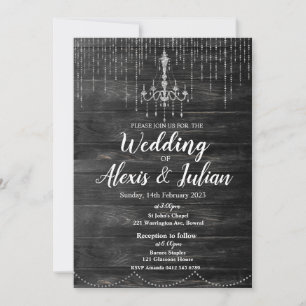 Editable Elegant Wedding Invitation -Rustic