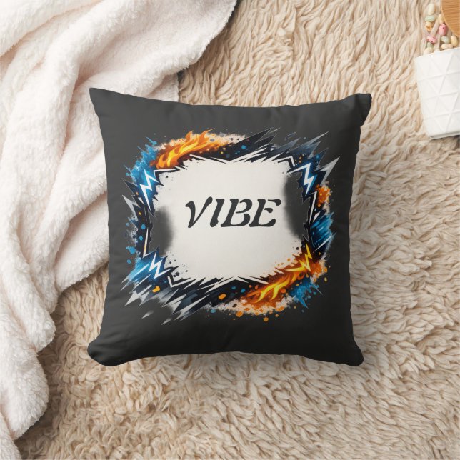 Editable Energy Frame Design – Custom Text  Cushion (Blanket)