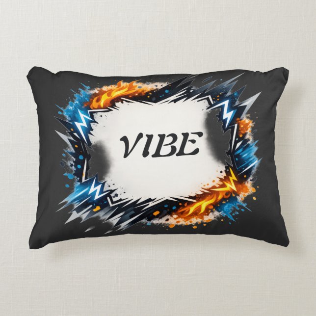 Editable Energy Frame Design – Custom Text  Decorative Cushion (Front)