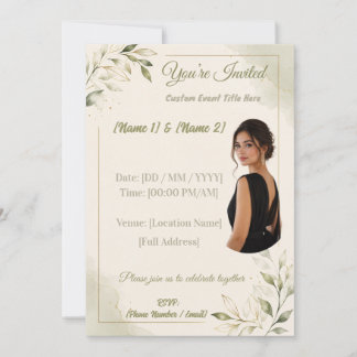 Editable Event Invitation | Photo & Text Template