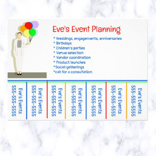 Editable Event Planner Phone Number Flyer