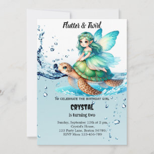 Editable Fairy Birthday Invitation 