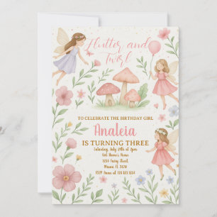 Editable Fairy Garden Birthday Invitation