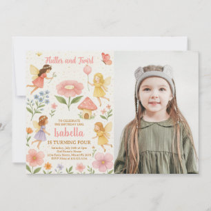 Editable Fairy Garden Birthday Invitation