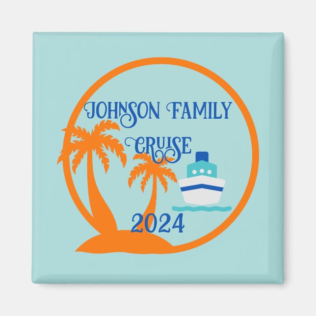 Editable Family Cruise Magnet (Front)