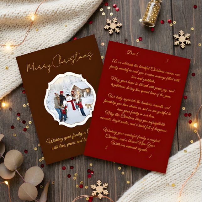  Editable Family Photo Christmas Card (Creator Uploaded)