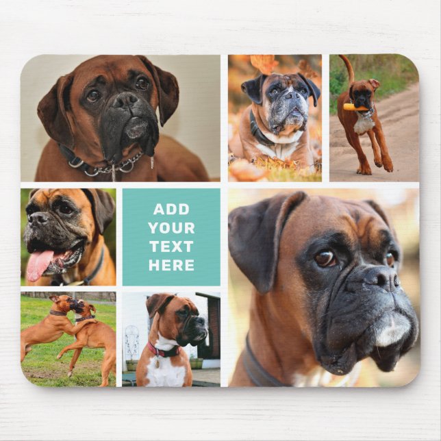 Editable Family Photo Collage Mouse Mat (Front)