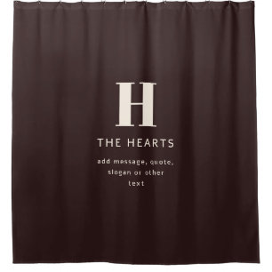 Editable Family Surname or Company Business Name  Shower Curtain