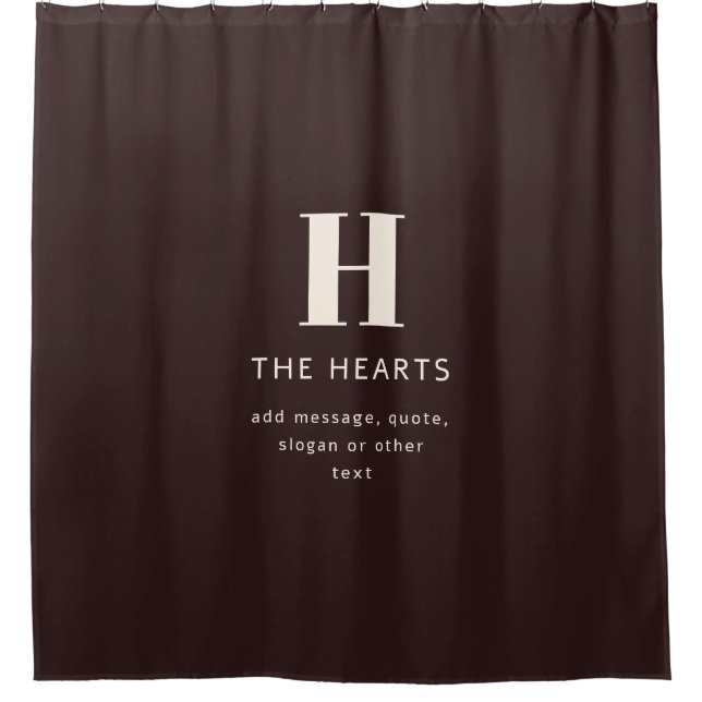 Editable Family Surname or Company Business Name  Shower Curtain (Front)