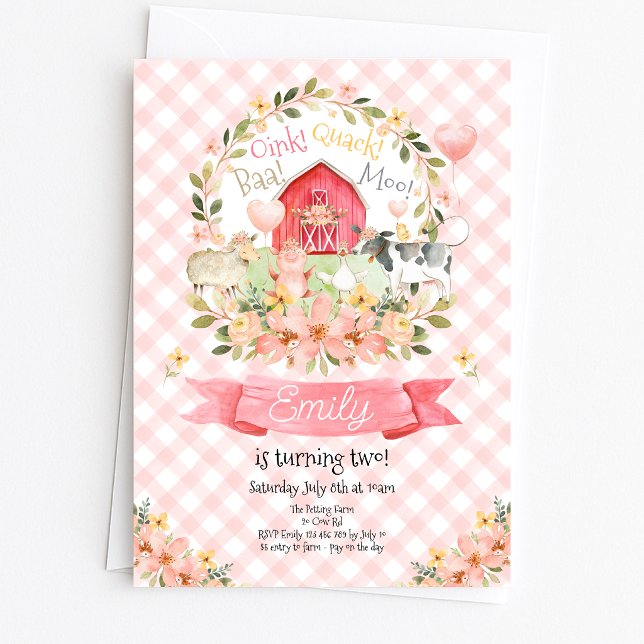 Editable Farm 2nd Birthday Invitation (Creator Uploaded)