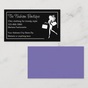 Editable Fashion Boutique Business Cards