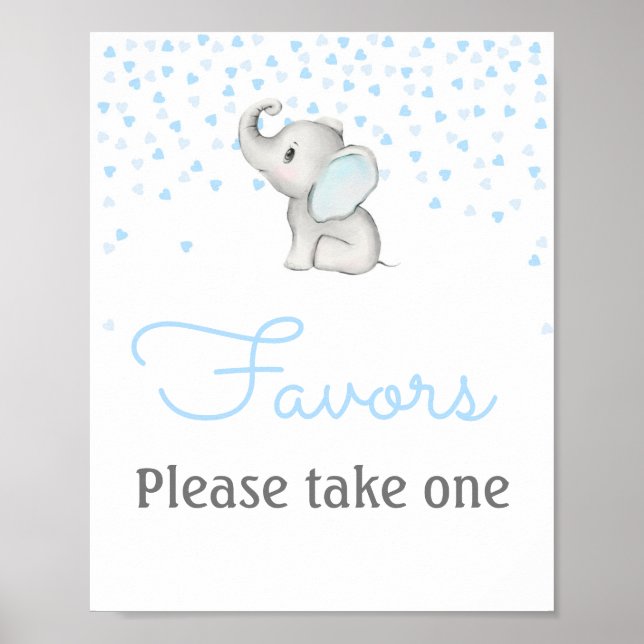 Editable Favours Sign Printed (Front)
