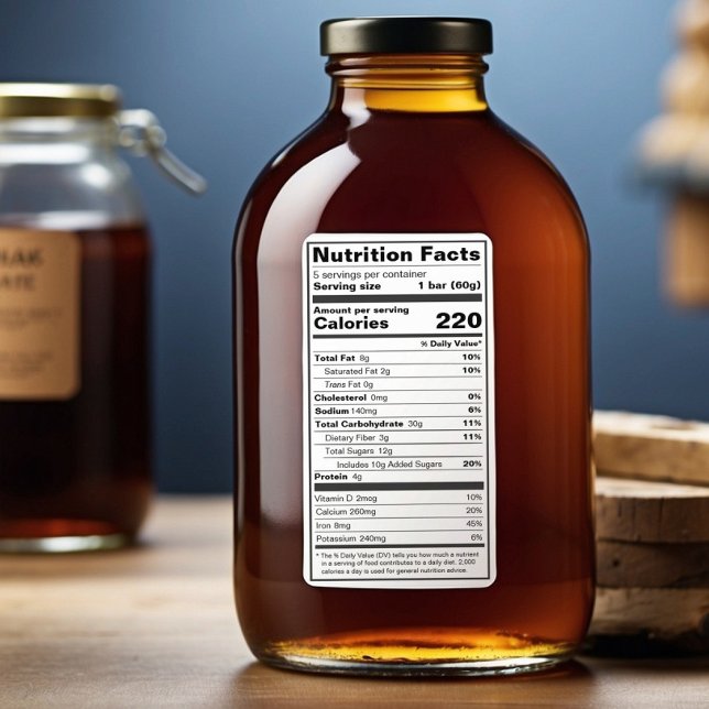 Editable FDA Compliant Custom Nutrition Food Label (Creator Uploaded)