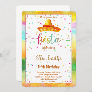 Editable Fiesta Birthday Invitation