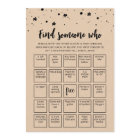 Editable Find Someone Who Game Bingo game Card