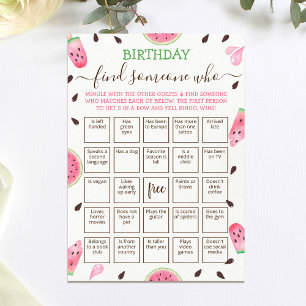 Editable Find Someone Who Game Bingo game Card
