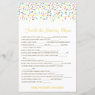 Editable Finish the Nursery Rhyme with Answer