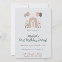  Editable First Birthday Party Invitation