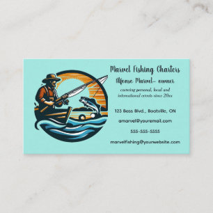Editable Fishing Charter Business Card