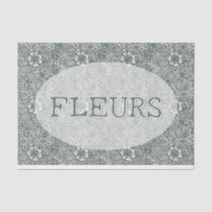 Editable Floral Medallion Decoupage William Morris Tissue Paper