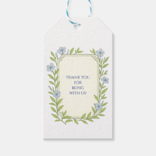 Editable floral thank you gift tags