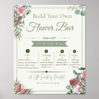 Editable Flower Bar Sign 