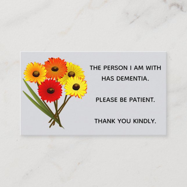 Editable Flowers Please Be Patient Card (Front)