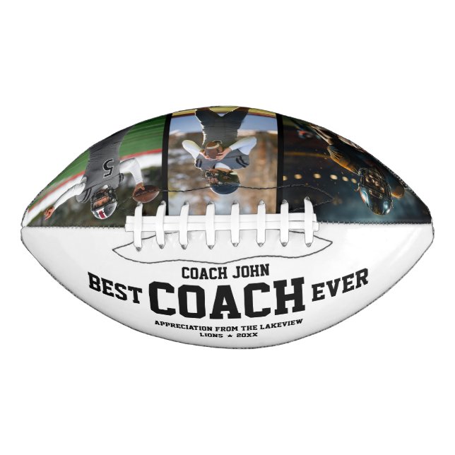 Editable Football Coach Appreciation Photo Design American Football (Front)