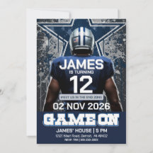 Editable Football Ticket Birthday Invite