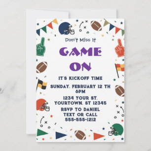 Editable Football Watch Party Invitation 2026
