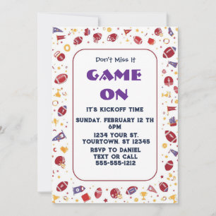 Editable Football Watch Party Invitation 2026