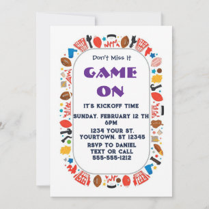 Editable Football Watch Party Invitation 2026