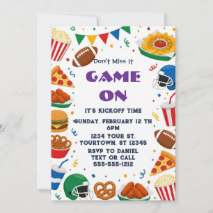 Editable Football Watch Party Invitation 2026