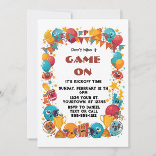 Editable Football Watch Party Invitation 2026