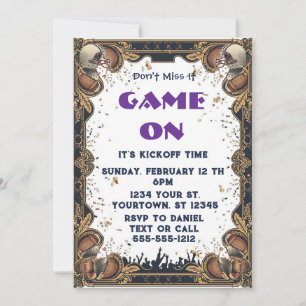 Editable Football Watch Party Invitation 2026