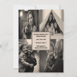 Editable Four Photo Party Invitation