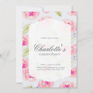 Editable French Garden Bridal Shower Invitation 
