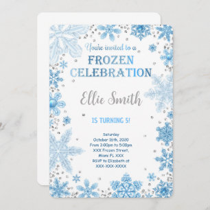 Editable Frozen Birthday Invitation
