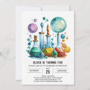 Editable Gear Mystery Scientist Birthday Invitation