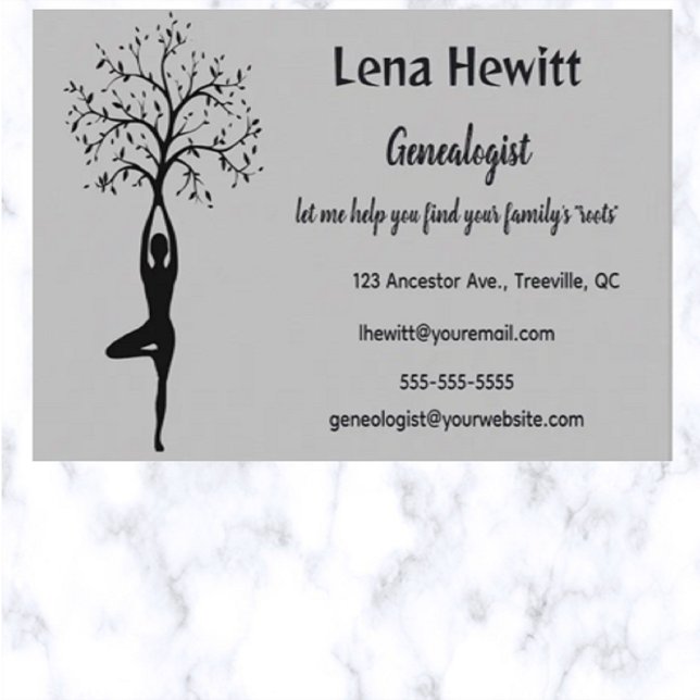 Editable Genealogist Business Card (Creator Uploaded)