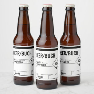 Editable Generic Beer Bottle Label Stickers