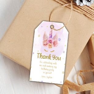 Editable Girls Party Favour Tags with Sparkle Them